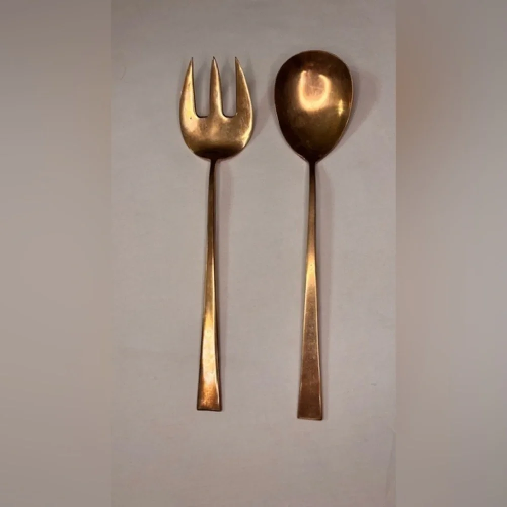 Vintage Elegant Gold Flatware Serving Set